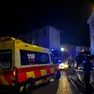 I mezzi di soccorso, 118 e vigili del fuoco, all’esterno della casa circondariale di Pordenone