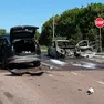 Le auto coinvolte nell'incidente