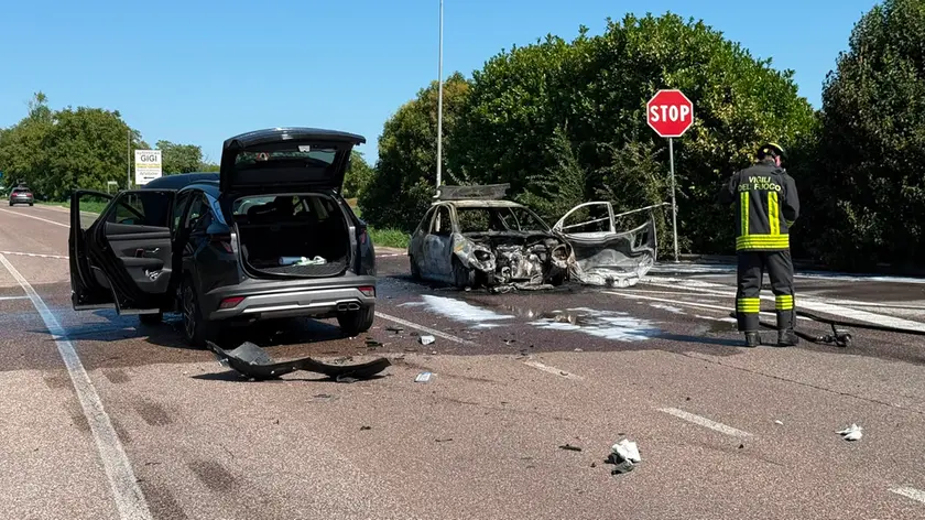 Le auto coinvolte nell'incidente