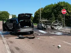 Le auto coinvolte nell'incidente