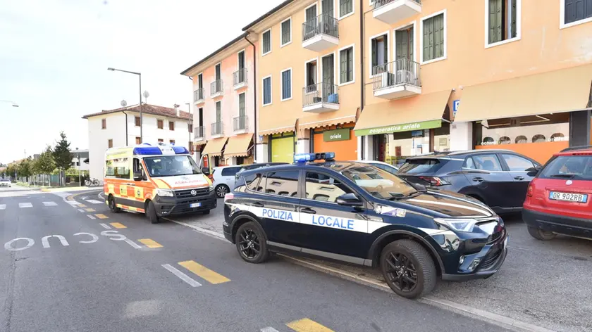 L'intervento della polizia locale e del Suem 118 a Vittorio Veneto