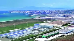 Il rendering dell'acciaieria green che sarà realizzata a Piombino dal consorzio Metinvest Adria