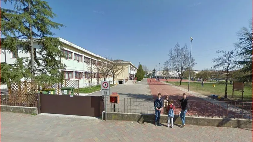 La scuola media di Preganziol, in via Manzoni