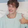 Una foto di Nicola Maggiotto scattata all’Hospital del Mar di Barcellona dov’è ricoverato