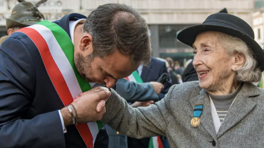Imelda Reginato e il sindaco di Treviso Mario Conte