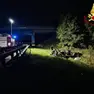 L'auto uscita di strada in A27 tra i due caselli di Treviso