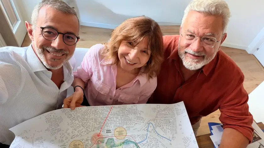 Andrea Atzei, Rotary, con l’ingegner Maria Antonietta Possamai e l’architetto Paolo Bornello