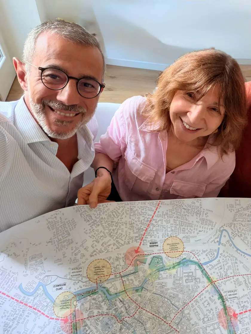Andrea Atzei, Rotary, con l’ingegner Maria Antonietta Possamai e l’architetto Paolo Bornello