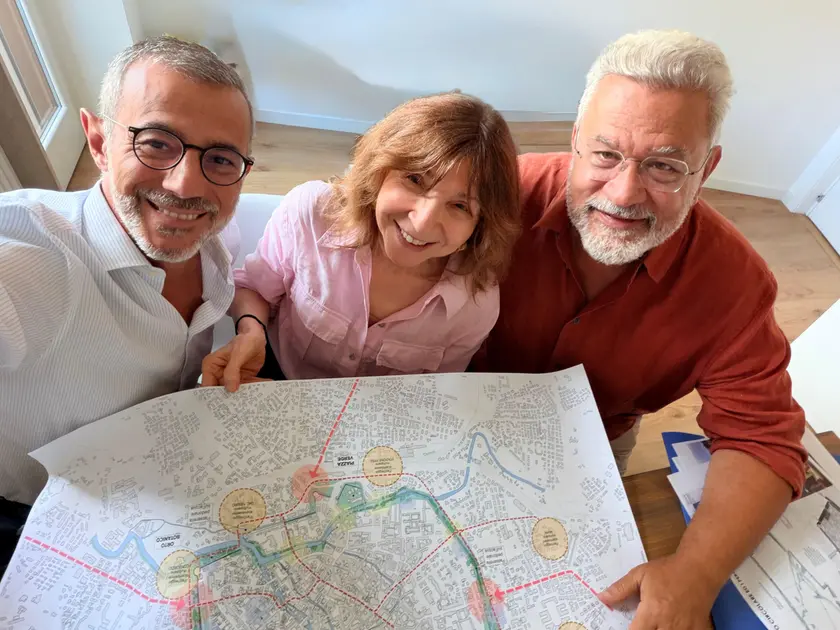 Andrea Atzei, Rotary, con l’ingegner Maria Antonietta Possamai e l’architetto Paolo Bornello