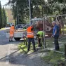 Il cantiere per l’antenna al parco di via Monte Pallone