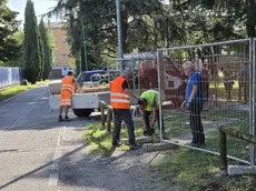Il cantiere per l’antenna al parco di via Monte Pallone