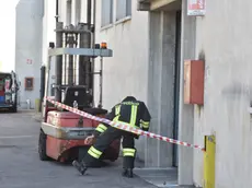 Vigili del fuoco sul luogo dell'infortunio