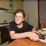 La signora Giulietta Piaia nella sua casa di Nove