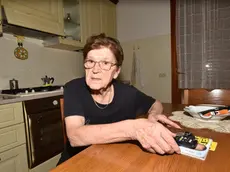 La signora Giulietta Piaia nella sua casa di Nove