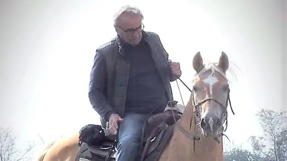 Domenico Guabello a cavallo