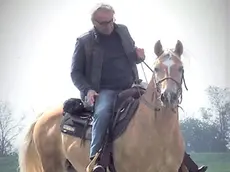 Domenico Guabello a cavallo