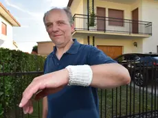 Albino Tissi sul luogo dell'aggressione