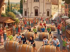 La locandina del Palio delle Botti a Barcon