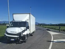 Il furgone coinvolto nell'incidente
