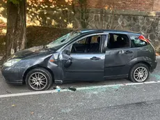 L'auto completamente devastata