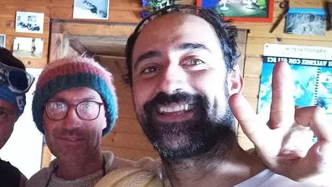 Valentino Spigariol, in primo piano, con Carlo Budel, a sinistra