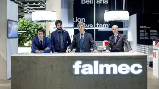 Da sinistra Lorenzo, Andrea, Danilo e Maurizio Poser della Falmec di Vittorio Veneto