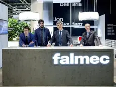 Da sinistra Lorenzo, Andrea, Danilo e Maurizio Poser della Falmec di Vittorio Veneto
