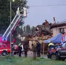 Il casolare dopo l'esplosione