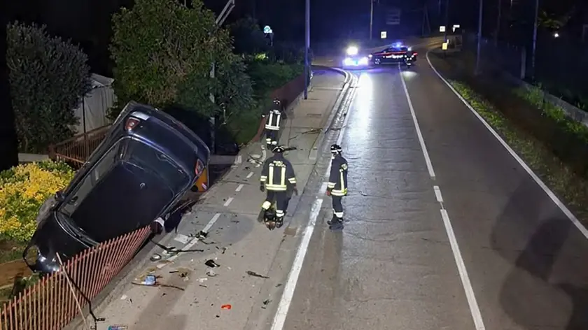 La scena dell'incidente a Morgano