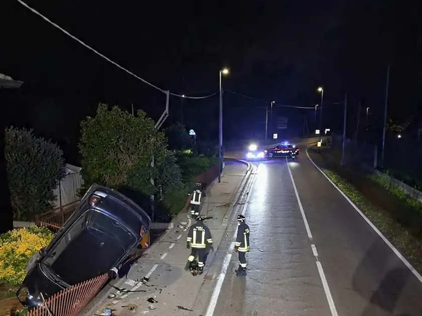 La scena dell'incidente a Morgano