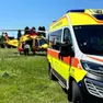 Un intervento di ambulanza ed elisoccorso