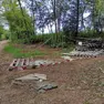 Le lastre di eternit lasciate per strada a Paese