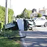Le auto sul luogo dell'incidente
