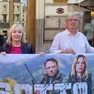 Andrea Zanoni durante la manifestazione contro la nuova legge sulla caccia