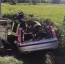 L'auto distrutta dopo lo schianto
