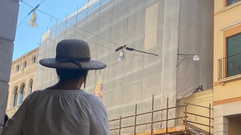 Il cantiere del teatro comunale Mario Del Monaco a Treviso