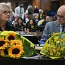 Paola Deffendi e Claudio Regeni in aula prima della sentenza per la morte del figlio Giulio Regeni