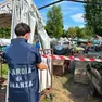 Un intervento della Finanza su una discarica abusiva