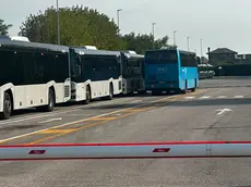 Il parcheggio del deposito Atap in via Prasecco a Pordenone