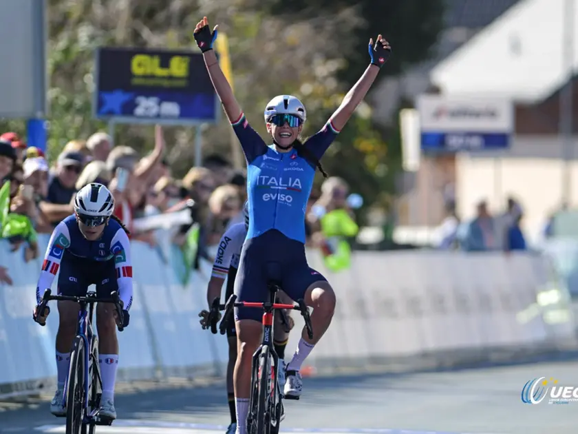 Azzurra Ballan ha vinto l’oro agli Europei di Šenčur (Slovenia) nella prova in linea Juniores