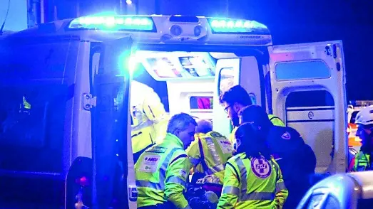 Un'ambulanza del 118 durante un intervento di soccorso