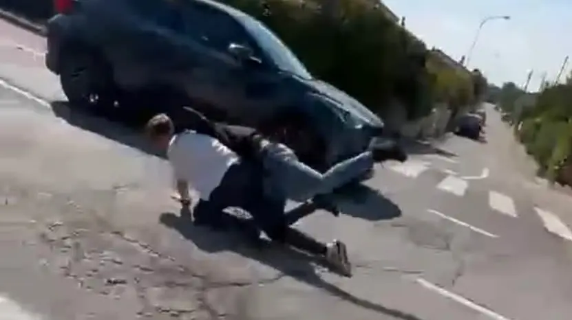 Un frangente della rissa
