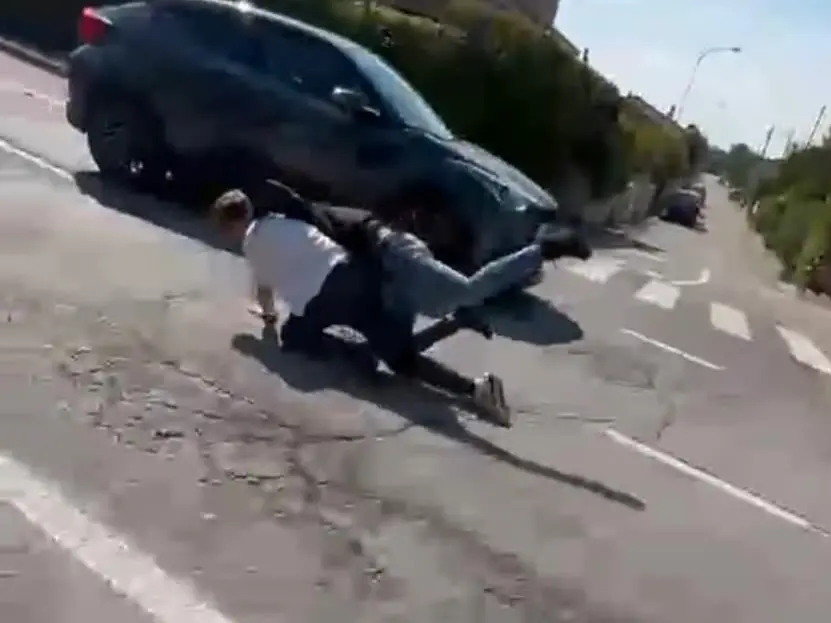 Un frangente della rissa