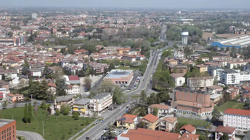 Una visione aerea di Padova