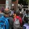 L’ingresso alla scuola primaria Duca d’Aosta (archivio Bonaventura)