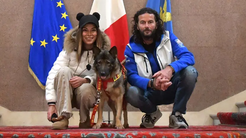 Carlotta Nelli e Marco Chimenti, padroni di Marley (foto Francesco Bruni)