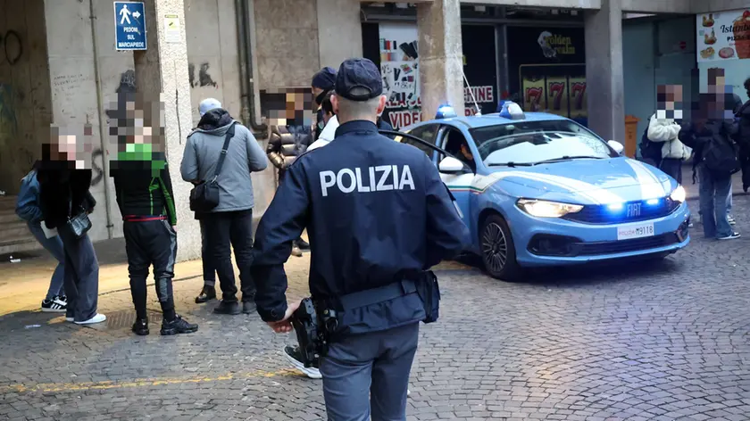 Un intervento della polizia