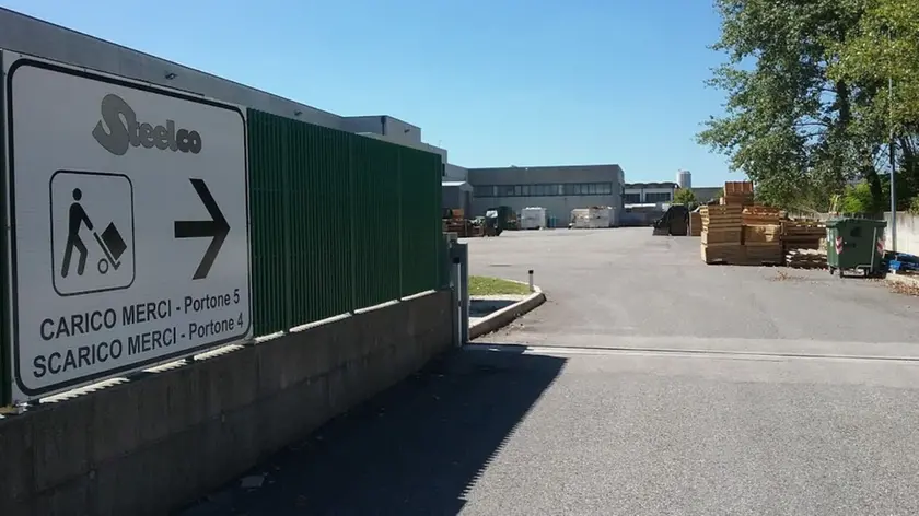 L’ingresso della sede della Steelco a Riese