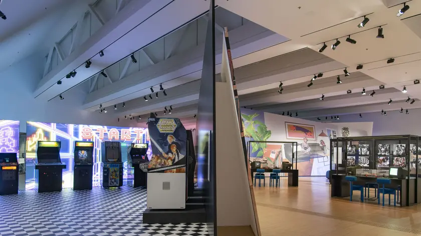 L'allestimento della mostra Players al museo M9 di Mestre