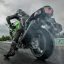 Una Kawasaki Ninja come quella guidata dal giovane castellano multato